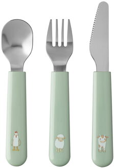 Mepal kinderbestekset mio 3-delig - little farm Multikleur