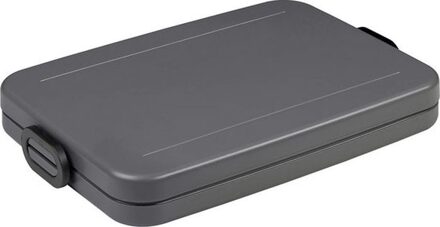 Mepal Lunchbox Take a Break Flat - Geschikt voor 4 boterhammen - Voor een Laptoptas - Broodtrommel - Nordic Black Zwart