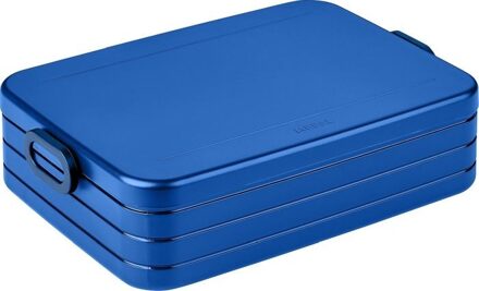 Mepal Lunchbox Take a Break Large - Geschikt voor 4 boterhammen - Voor een Laptoptas - Broodtrommel - Vivid Blue Blauw