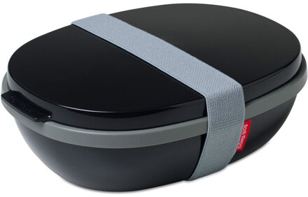 Mepal Lunchbox To Go Ellipse DUO - zwart