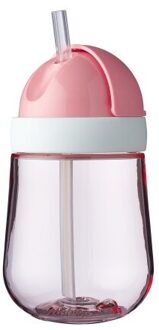 Mepal Mio – Rietjesbeker 300 ml – gegarandeerd lekvrij – Deep pink – ideaal voor onderweg – drinkbeker kinderen