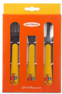 Mepal Rosti Mepal Nijntje op reis 3-delig kinderbestek set Zilverkleurig#Geel