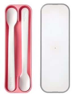 Mepal set babylepel mio 2 stuks - deep pink Roze