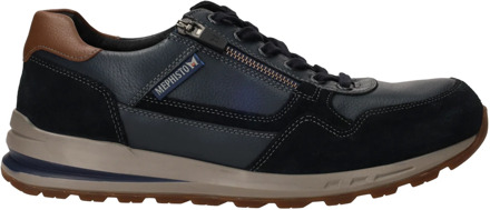 Mephisto Bradley Heren Veterschoenen Sneakers - Blauw - Maat 44