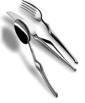 Mepra 4 pcs set Ergonomica Stainless Steel RVS glans