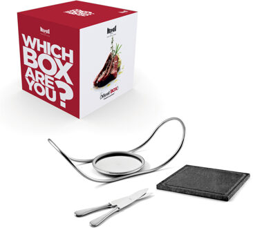 Mepra Meat Box Set 4 Pcs Meat Tray RVS glans, zwart