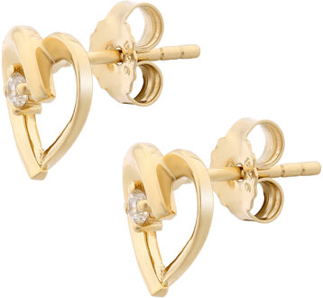 'Mera' Dames 925 Sterling Zilveren Stud Oorbellen - Goud zo-7370 G - One Size