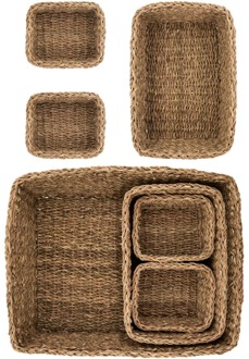 Meraki Accessoires Meraki MKSquare Storage Baskets Nature 7 st