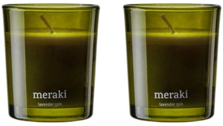 Meraki Geurkaarsen Meraki Duftlys Lavender Rain 2 st
