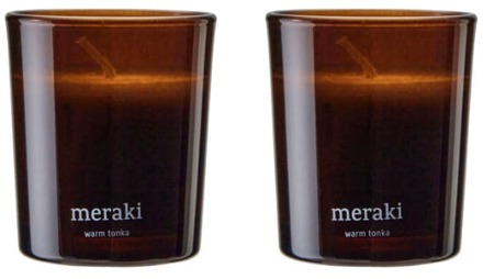 Meraki Geurkaarsen Meraki Duftlys Warm Tonka 2 st