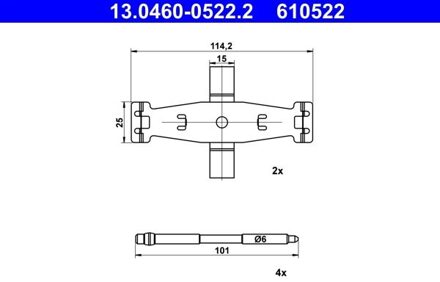 Mercedes Benz Accessoireset, schijfremblok 13046005222