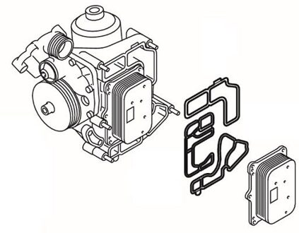 Mercedes Benz Afdichtingsset, oliekoeler 872620