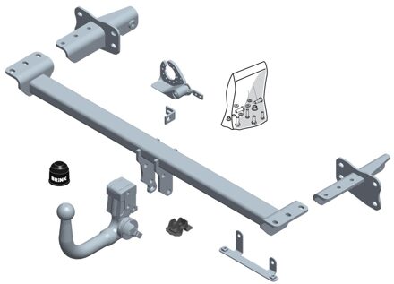 Mercedes Benz Afneembare trekhaak, BMU kogel