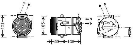 Mercedes Benz AIRCO COMPRESSOR 1.4 Automatische AC kW59 3700K427