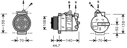 Mercedes Benz Airco Compressor All 3000K351