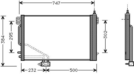 Mercedes Benz AIRCO CONDENSOR niet voor DIESEL 30005200