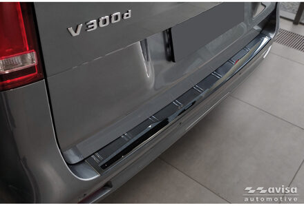 Mercedes Benz Avisa Zwart RVS Achterbumperprotector passend voor Mercedes Vito III & V-Klasse (W447) 2014- AV250202