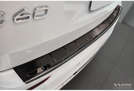 Mercedes Benz Avisa Zwart RVS Achterbumperprotector passend voor Volvo XC60 II 2017-2021 & Facelift 2021- AV250201