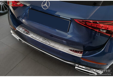 Mercedes Benz Chroom RVS Bumper beschermer passend voor Mercedes C-Klasse AMG Estate (S206) 2021- 'Ribs' AV238047