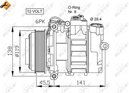 Mercedes Benz Compressor, airconditioning 32053