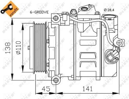Mercedes Benz Compressor, airconditioning 32214