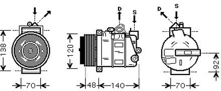 Mercedes Benz COMPRESSOR MBW203/W209 18i 02- 3000K393