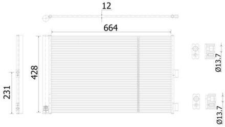 Mercedes Benz Condensor, airconditioning AC911000S