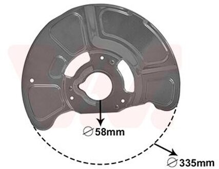 Mercedes Benz Dekplaat, remschijf 3044371