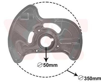 Mercedes Benz Dekplaat, remschijf 3091371