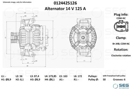 Mercedes Benz Dynamo Mercedes 120A 0124425126