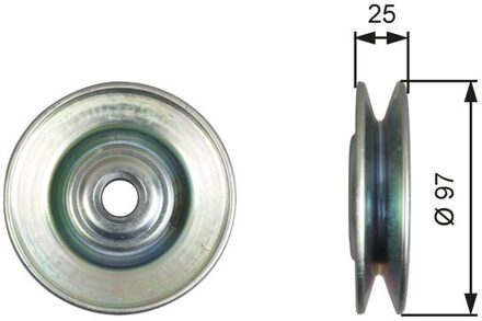 Mercedes Benz Geleide rol/omdraairol v-snaar T36615