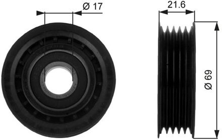 Mercedes Benz Geleide rol/omdraairol v-snaren DriveAlign® T36189