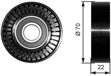 Mercedes Benz Geleide rol/omdraairol v-snaren DriveAlign® T36252