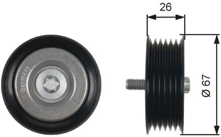 Mercedes Benz Geleide rol/omdraairol v-snaren DriveAlign® T36438