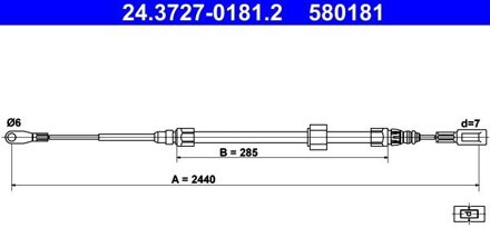 Mercedes Benz Handremkabel 24372701812