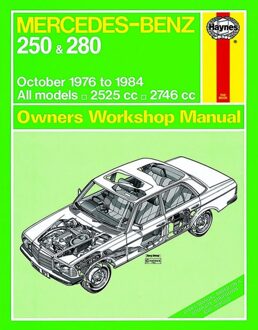 Mercedes Benz Haynes Werkplaatshandboek Mercedes-Benz 250 & 280 123 Series benzine (Oct 1976-1984) classic rep 0677