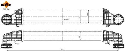 Mercedes Benz Intercooler, inlaatluchtkoeler 309100