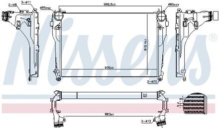 Mercedes Benz Intercooler, inlaatluchtkoeler 961565