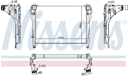 Mercedes Benz Intercooler, inlaatluchtkoeler 961566