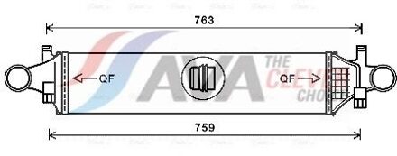 Mercedes Benz Intercooler, inlaatluchtkoeler MSA4658