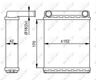 Mercedes Benz Kachelradiateur, interieurverwarming 54306