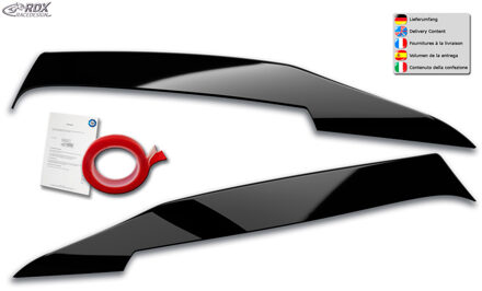 Mercedes Benz Koplampspoilers passend voor Mercedes C-Klasse (W205) Sedan/Estate/Coupe 2014-2021 (ABS Glanzend RDKME02B