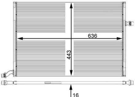 Mercedes Benz Lage temperatuurkoeler, intercooler CIR25000P