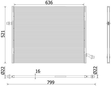 Mercedes Benz Lage temperatuurkoeler, intercooler CIR36000P