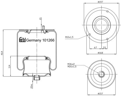 Mercedes Benz luchtveerbalg 101266