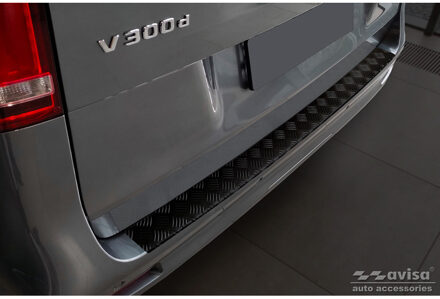 Mercedes Benz Matzwart Aluminium Bumper beschermer passend voor Mercedes Vito & V-Klasse 2014-2019 & Facelift AV240204