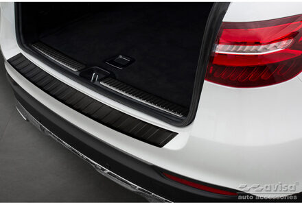Mercedes Benz Matzwart RVS Bumper beschermer passend voor Mercedes GLC 5-deurs 2015-2019 & FL 2019- 'Ribs' AV240321