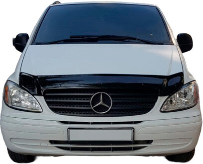 Mercedes Benz Oneway Motorkapbeschermer (steenslagcover) passend voor Mercedes Vito W639 2003-2014 Glanzend zwart OWBP04051