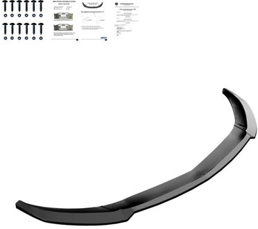 Mercedes Benz Oneway Voorspoilerlip Mercedes A-Klasse W176 AMG-Line Facelift 2015-2018 - Glanzend zwart OWFS01119