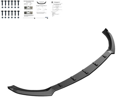 Mercedes Benz Oneway Voorspoilerlip passend voor Mercedes CLA Coupe AMG-Line C118/X118 2019- - Glanzend zwart OWFS01130